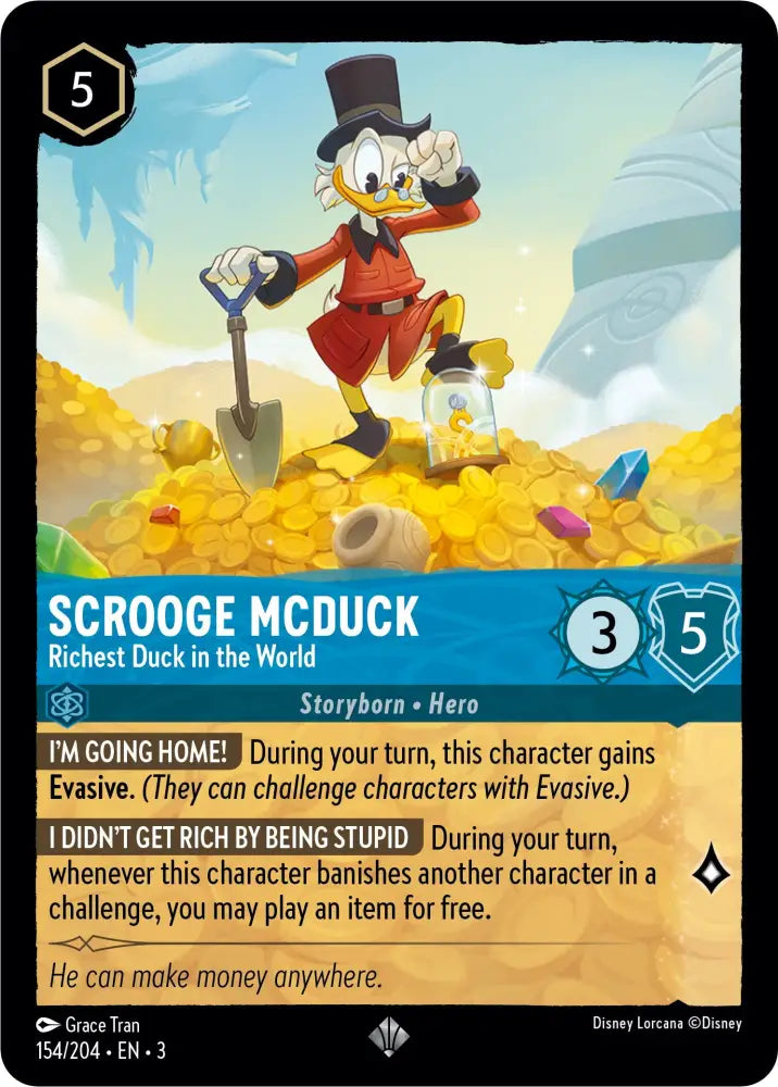 Scrooge McDuck - Richest Duck in the World (154/204) [Into the Inklands] - Lorcana Single
