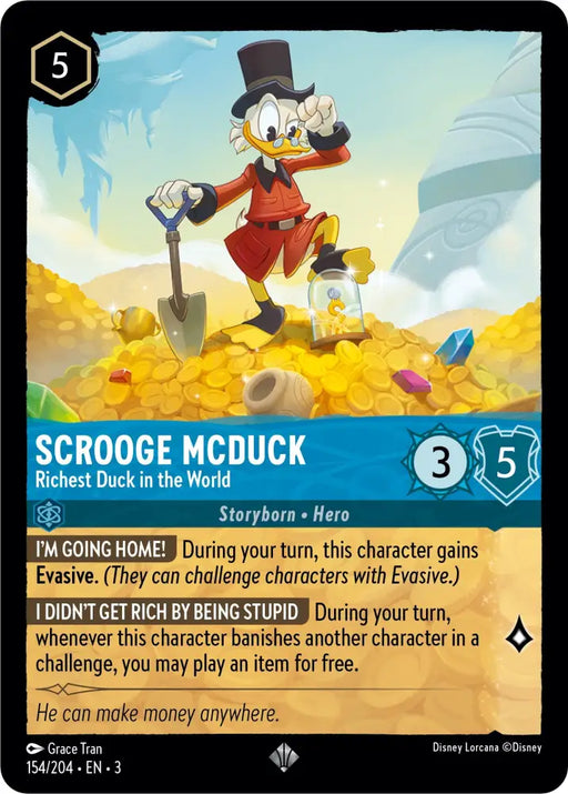 Scrooge McDuck - Richest Duck in the World (154/204) [Into the Inklands] - Lorcana Single