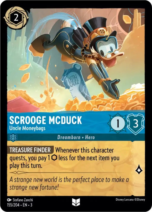 Scrooge McDuck - Uncle Moneybags (155/204) [Into the Inklands] - Lorcana Single