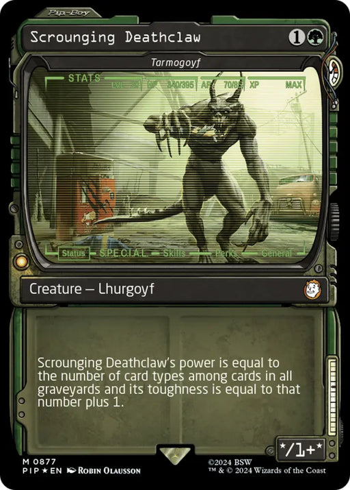 Scrounging Deathclaw - Tarmogoyf (Showcase) (Surge Foil) [Fallout] - MTG Single
