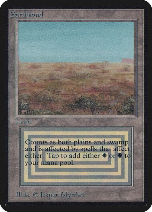 Scrubland [Alpha Edition] - MTG Single