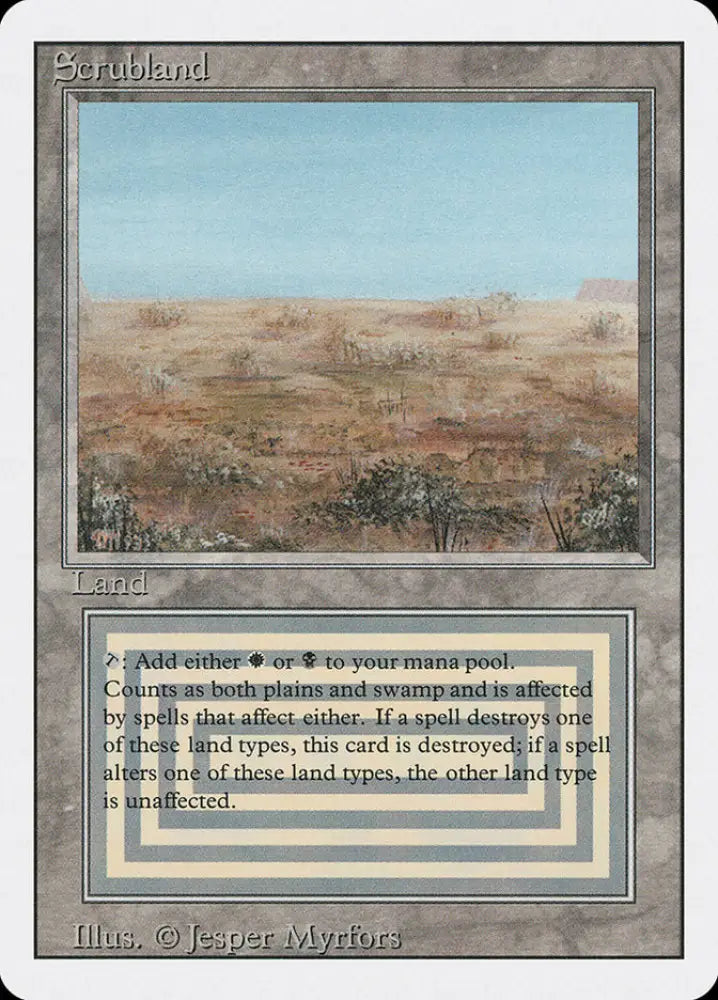 Scrubland [Revised Edition] - MTG Single