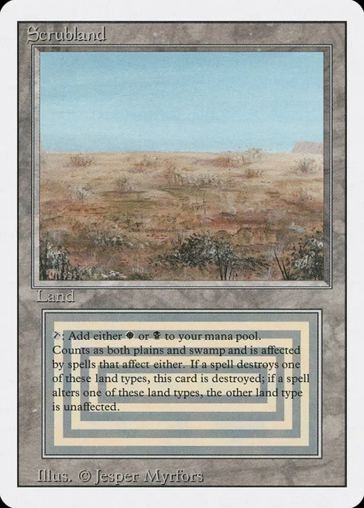 Scrubland [Revised Edition] - MTG Single