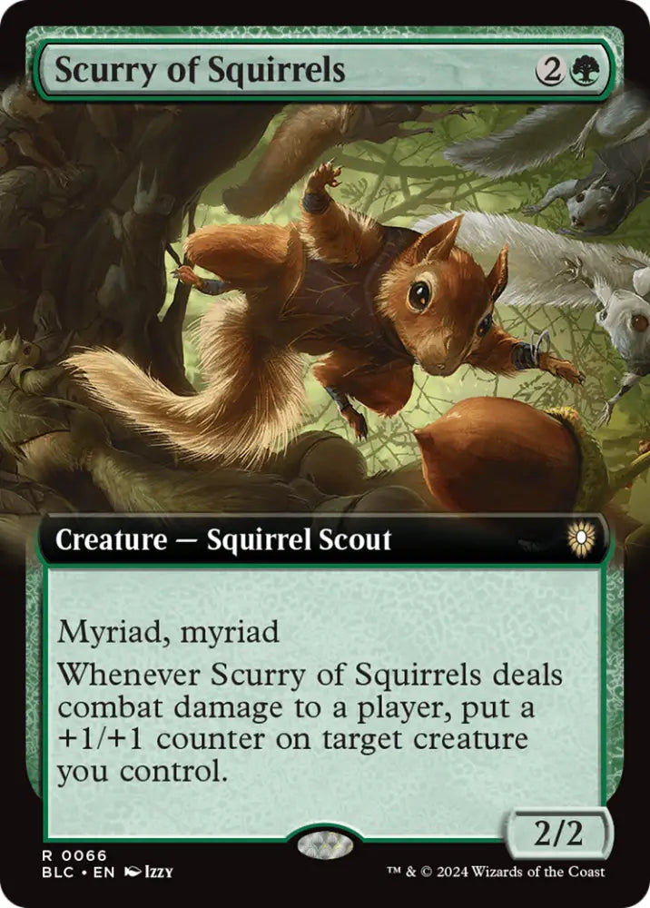 Scurry of Squirrels (Extended Art) [Bloomburrow Commander] - MTG Single