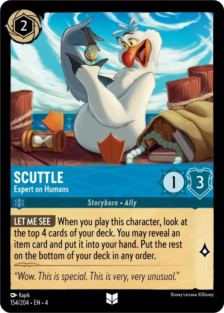 Scuttle - Expert on Humans (154/204) [Ursula’s Return] - Lorcana Single