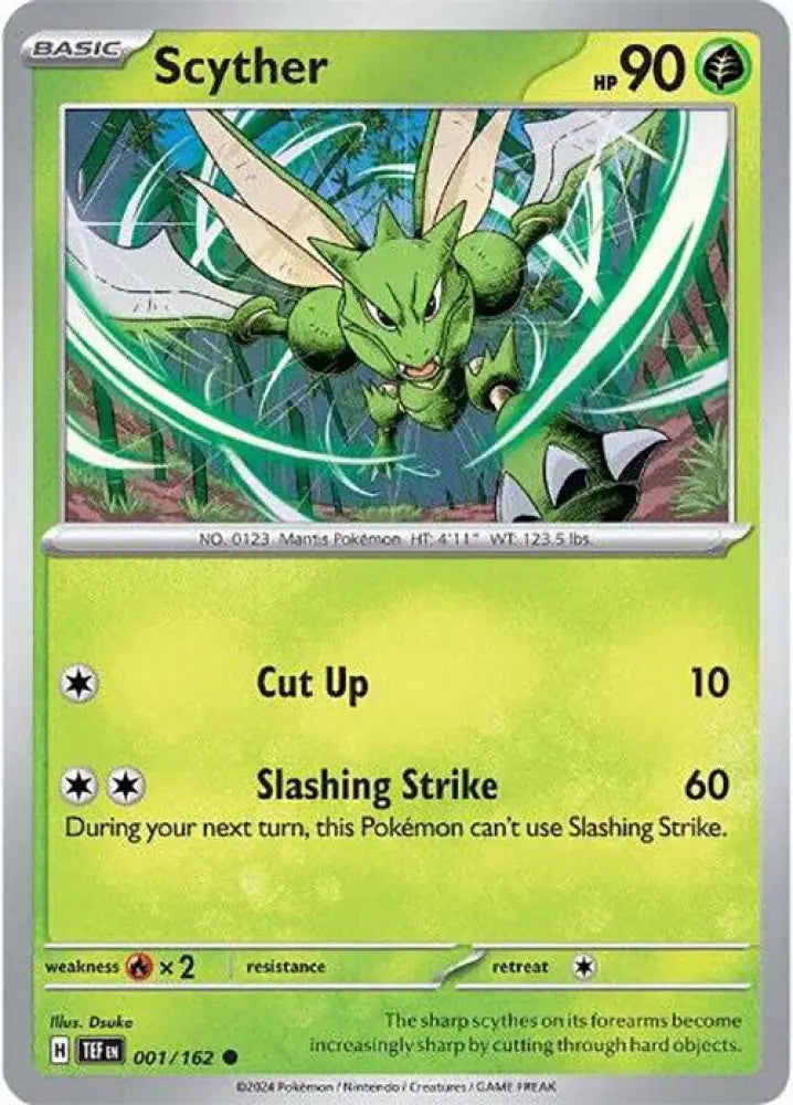 Scyther (001/162) [Scarlet & Violet: Temporal Forces] - Pokemon Single