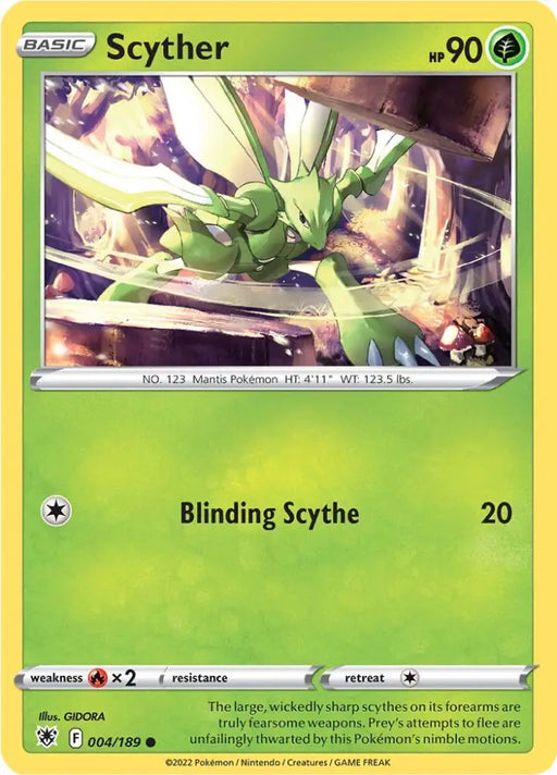 Scyther (004/189) [Sword & Shield: Astral Radiance] - Pokemon Single