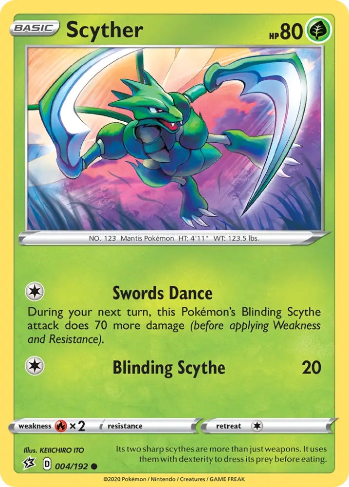Scyther (004/192) [Sword & Shield: Rebel Clash] - Pokemon Single