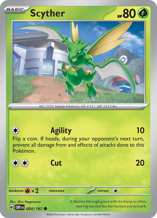 Scyther (004/197) [Scarlet & Violet: Obsidian Flames] - Pokemon Single