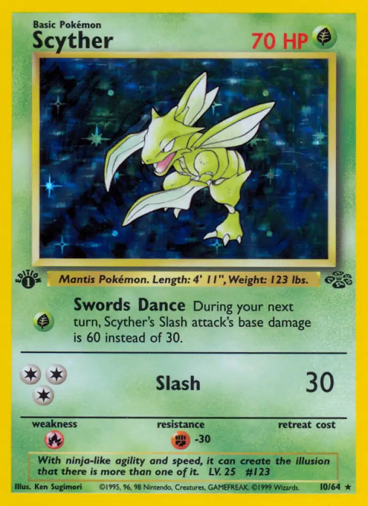 Scyther (10/64) [Jungle 1st Edition] - Pokemon Single