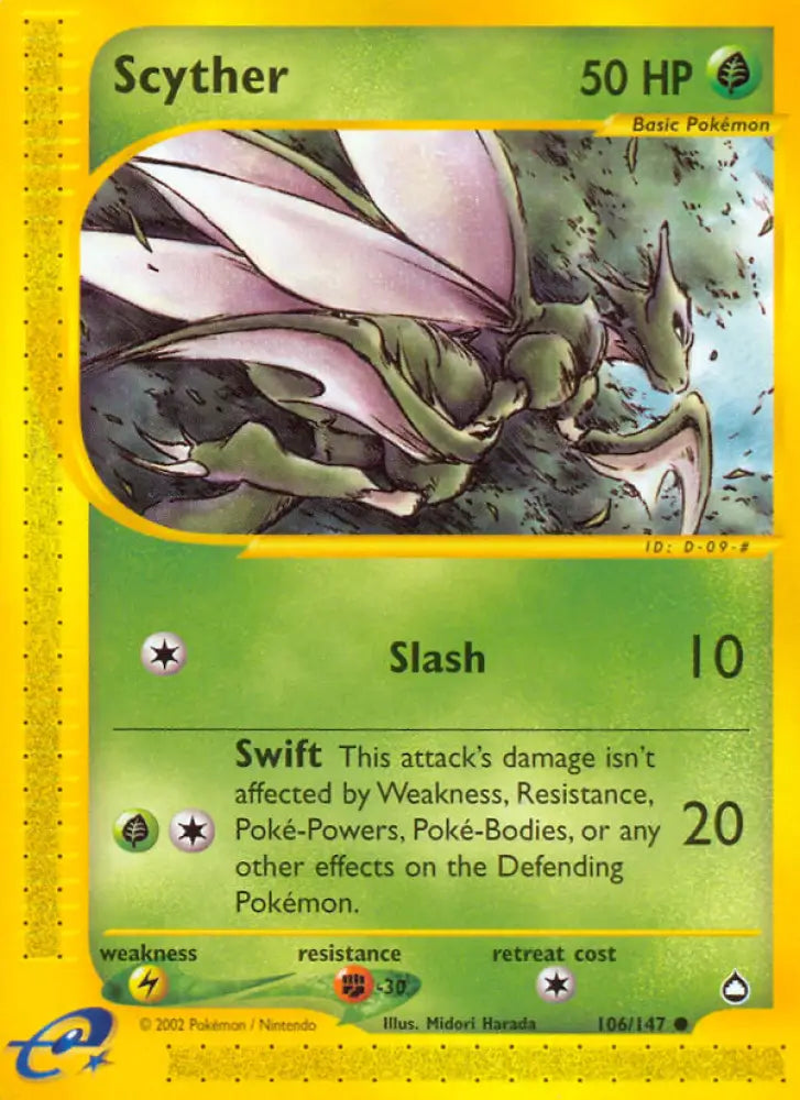 Scyther (106/147) [Aquapolis] - Pokemon Single