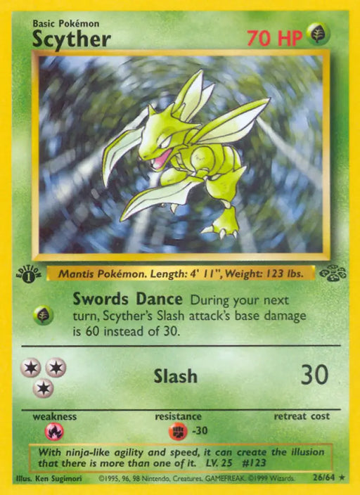 Scyther (26/64) [Jungle 1st Edition] - Pokemon Single