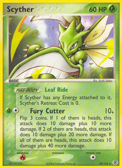Scyther (29/112) [EX: FireRed & LeafGreen] - Pokemon Single