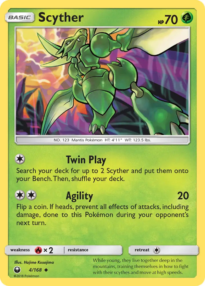 Scyther (4/168) [Sun & Moon: Celestial Storm] - Pokemon Single