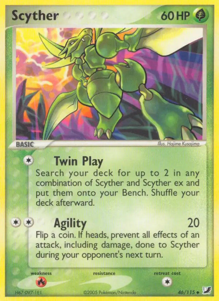 Scyther (46/115) [EX: Unseen Forces] - Pokemon Single