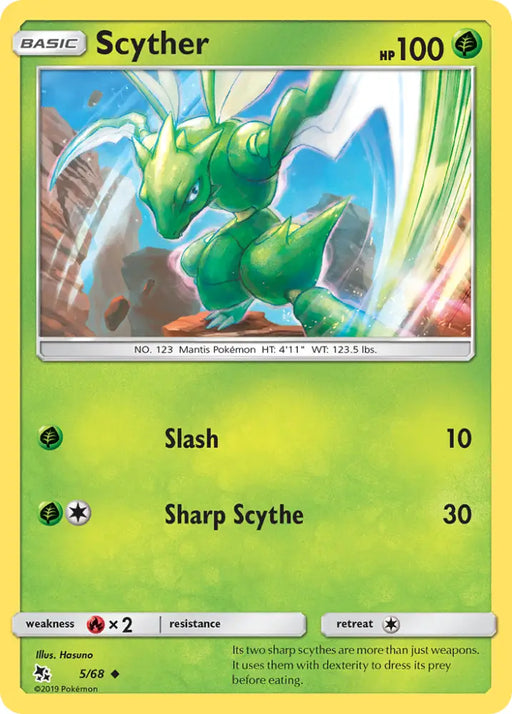 Scyther (5/68) [Sun & Moon: Hidden Fates] - Pokemon Single