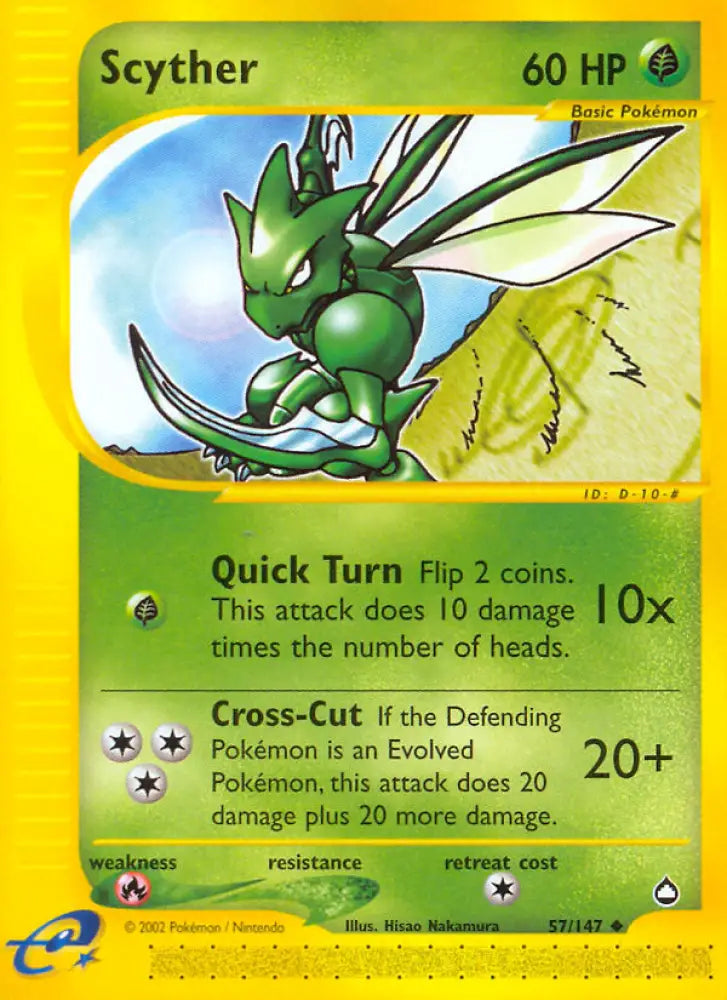 Scyther (57/147) [Aquapolis] - Pokemon Single