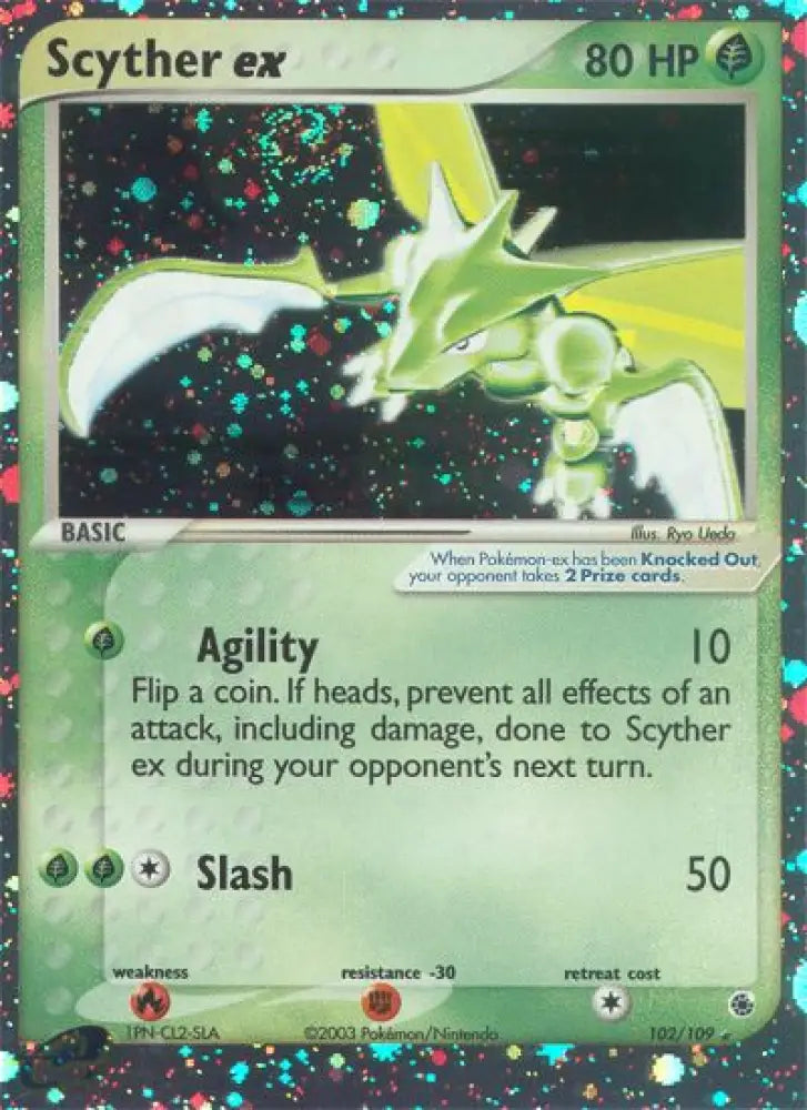 Scyther ex (102/109) [EX: Ruby & Sapphire] - Pokemon Single