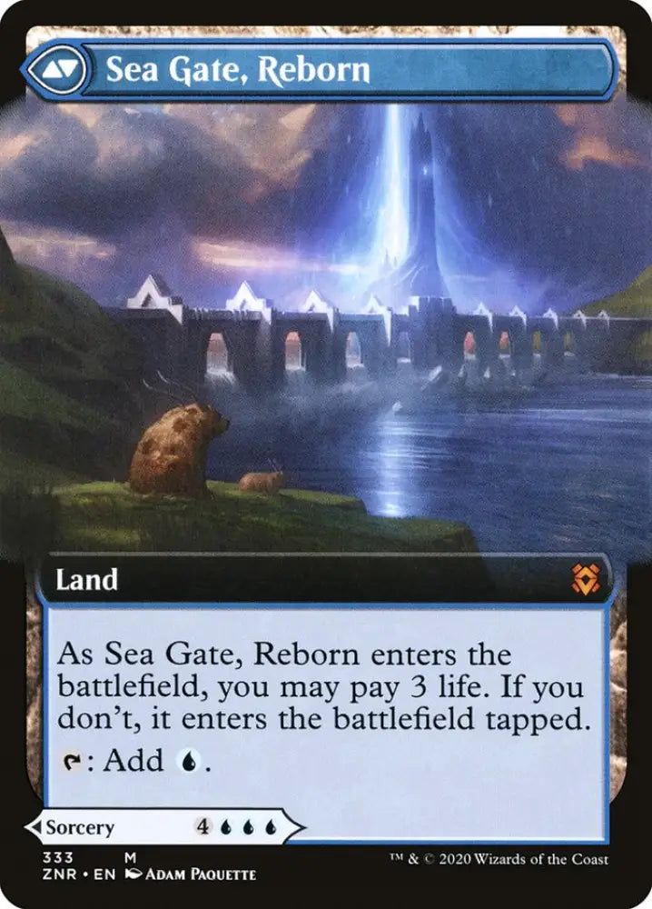 Sea Gate Restoration // Sea Gate Reborn (Extended Art) [Zendikar Rising] - MTG Single