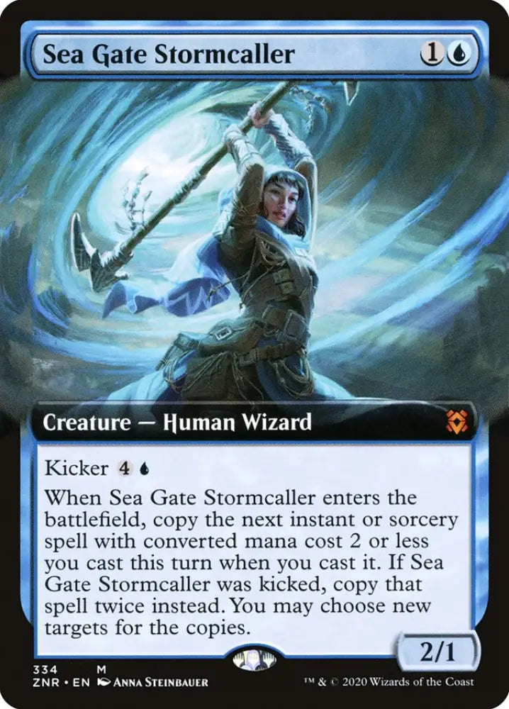 Sea Gate Stormcaller (Extended Art) [Zendikar Rising] - MTG Single