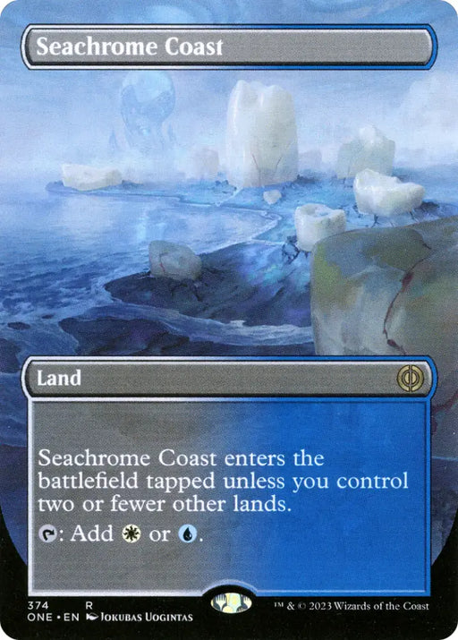 Seachrome Coast (Borderless Alternate Art) [Phyrexia: All Will Be One] - MTG Single