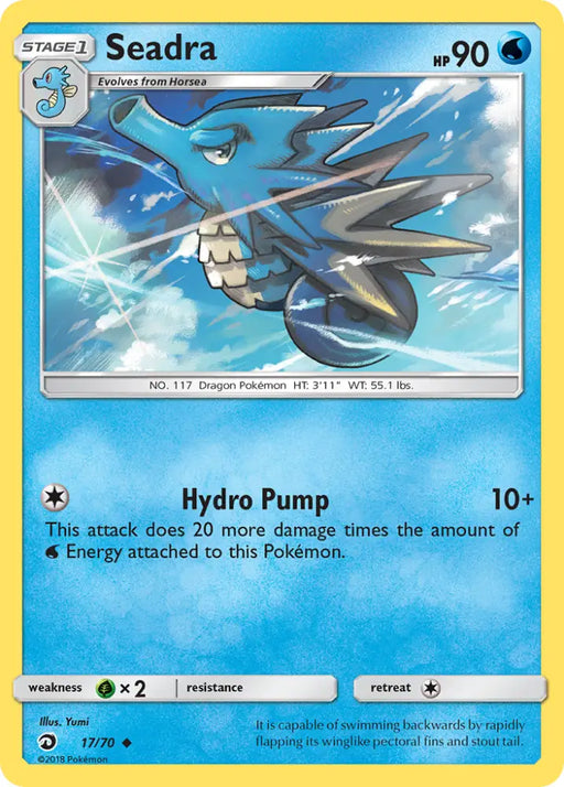 Seadra (17/70) [Sun & Moon: Dragon Majesty] - Pokemon Single