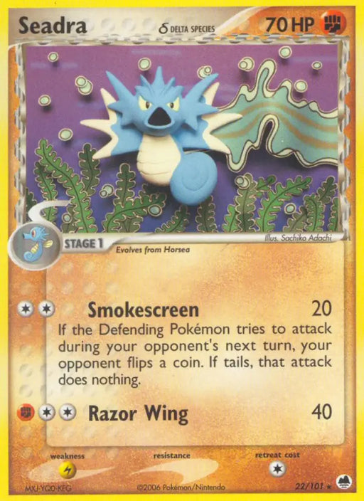 Seadra (22/101) (Delta Species) [EX: Dragon Frontiers] - Pokemon Single