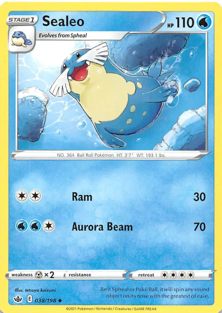 Sealeo (038/198) [Sword & Shield: Chilling Reign] - Pokemon Single
