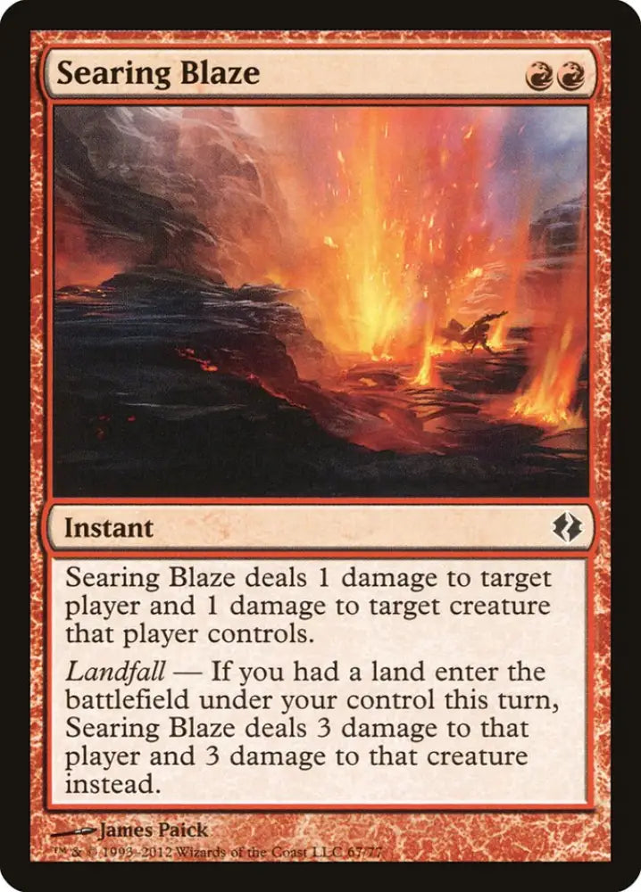 Searing Blaze [Duel Decks: Venser vs. Koth] - MTG Single