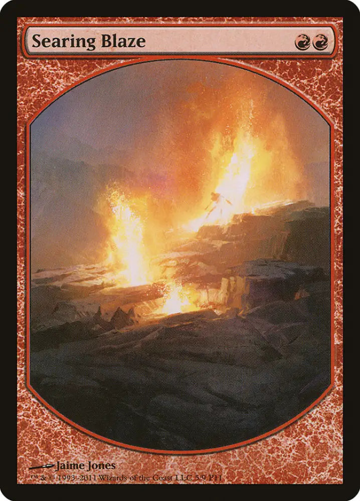 Searing Blaze [Magic Player Rewards 2011] - MTG Single