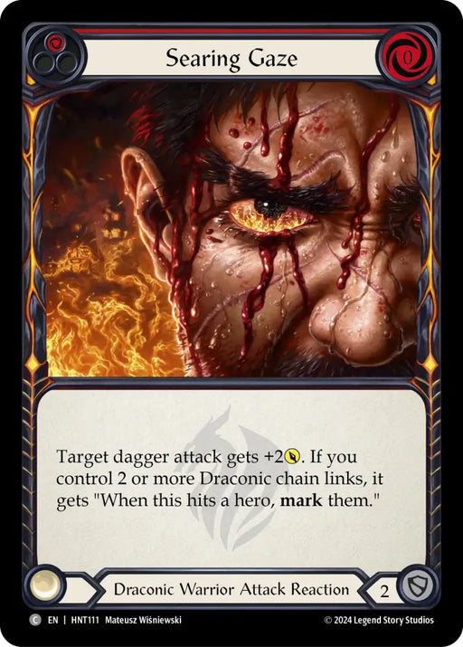 Searing Gaze (Red) [The Hunted] Rainbow Foil - Flesh And Blood Single