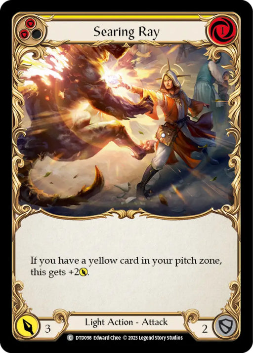 Searing Ray (Yellow) [Dusk Till Dawn] Rainbow Foil - Flesh And Blood Single