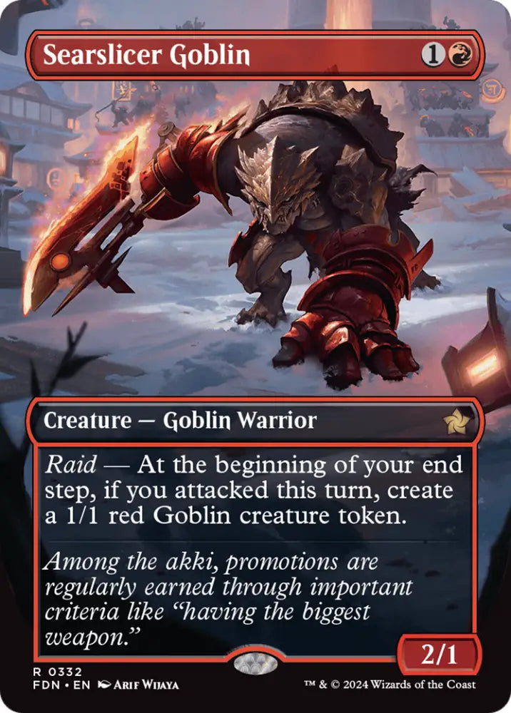 Searslicer Goblin (Borderless) [Foundations] - MTG Single