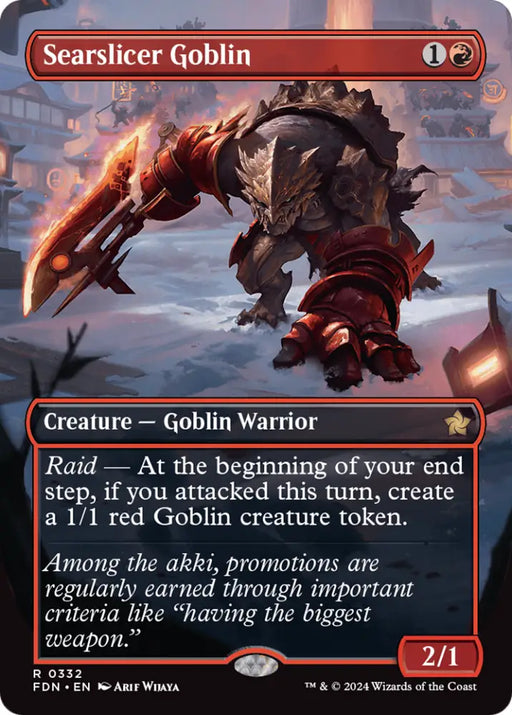 Searslicer Goblin (Borderless) [Foundations] - MTG Single