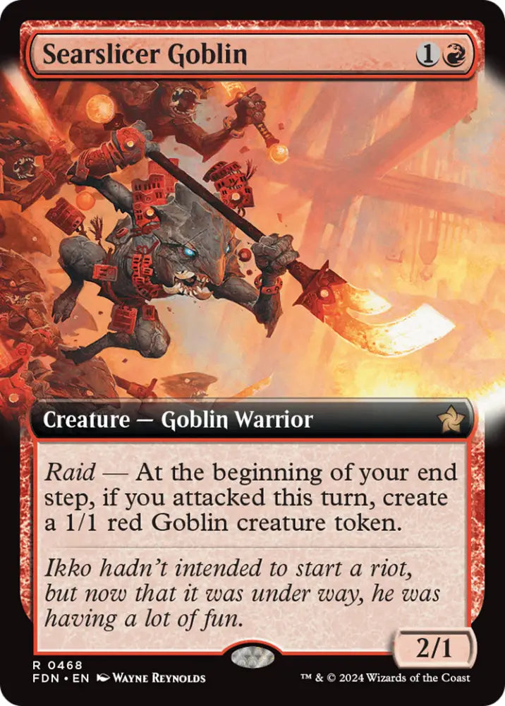 Searslicer Goblin (Extended Art) [Foundations] - MTG Single