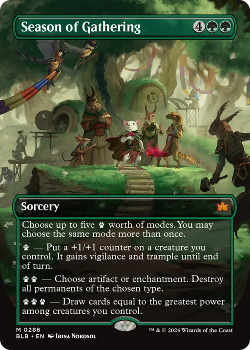 Season of Gathering (Borderless) [Bloomburrow] - MTG Single