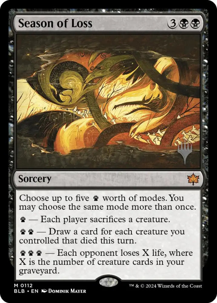 Season of Loss (Promo Pack) [Bloomburrow Promos] - MTG Single