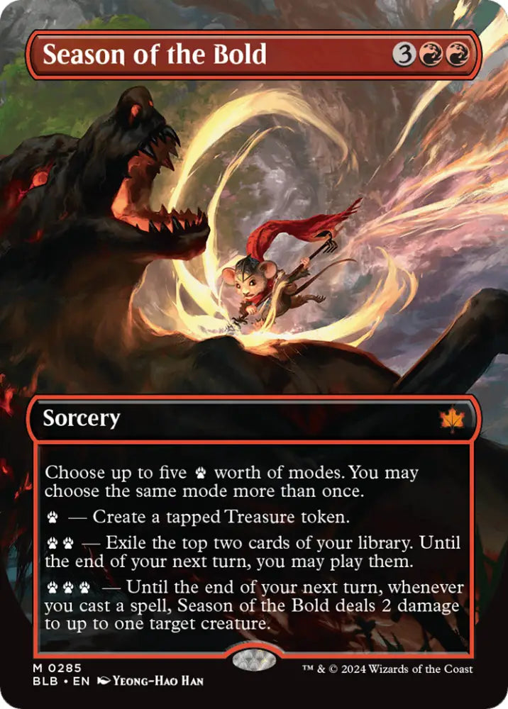Season of the Bold (Borderless) [Bloomburrow] - MTG Single
