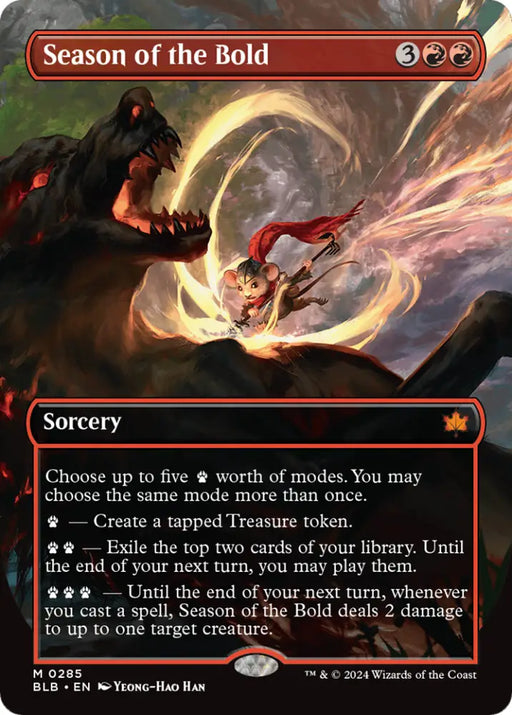 Season of the Bold (Borderless) [Bloomburrow] - MTG Single