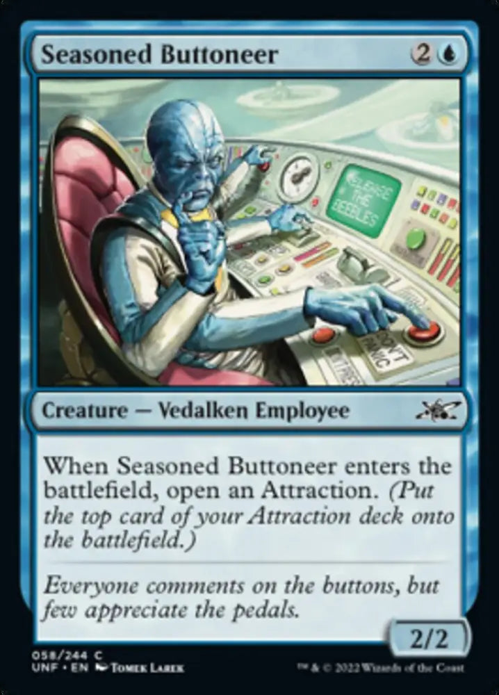 Seasoned Buttoneer [Unfinity] - MTG Single