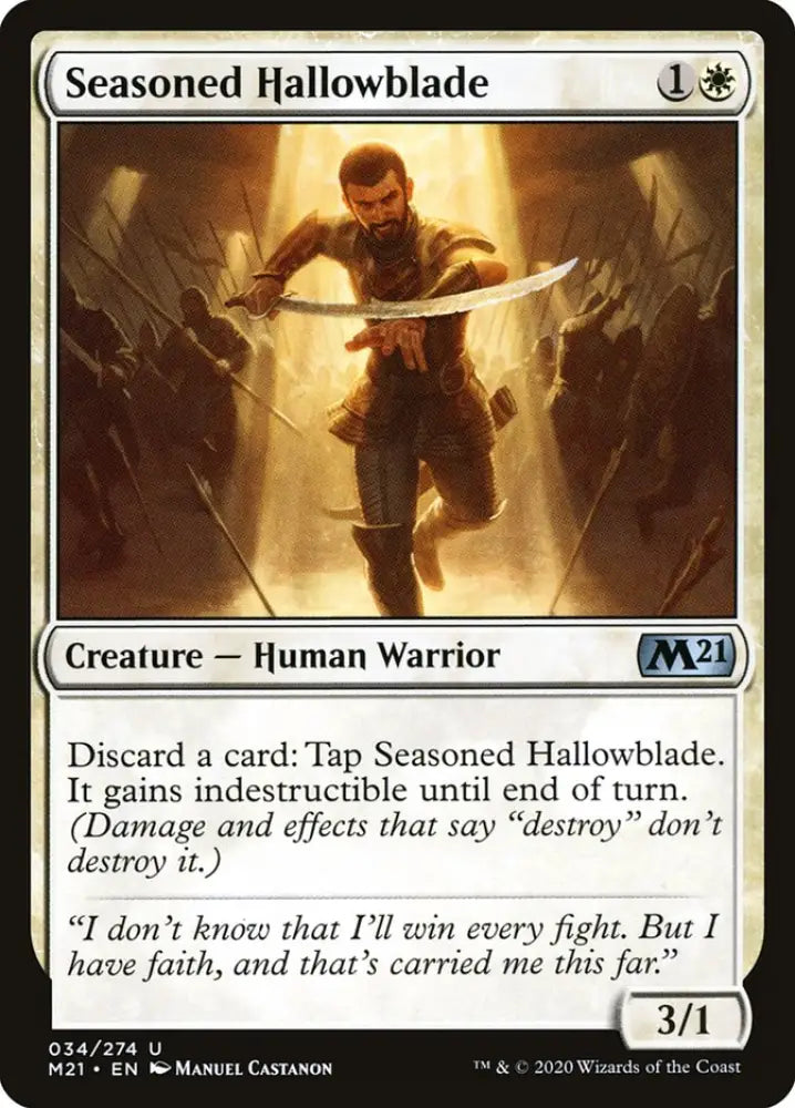 Seasoned Hallowblade [Core Set 2021] - MTG Single