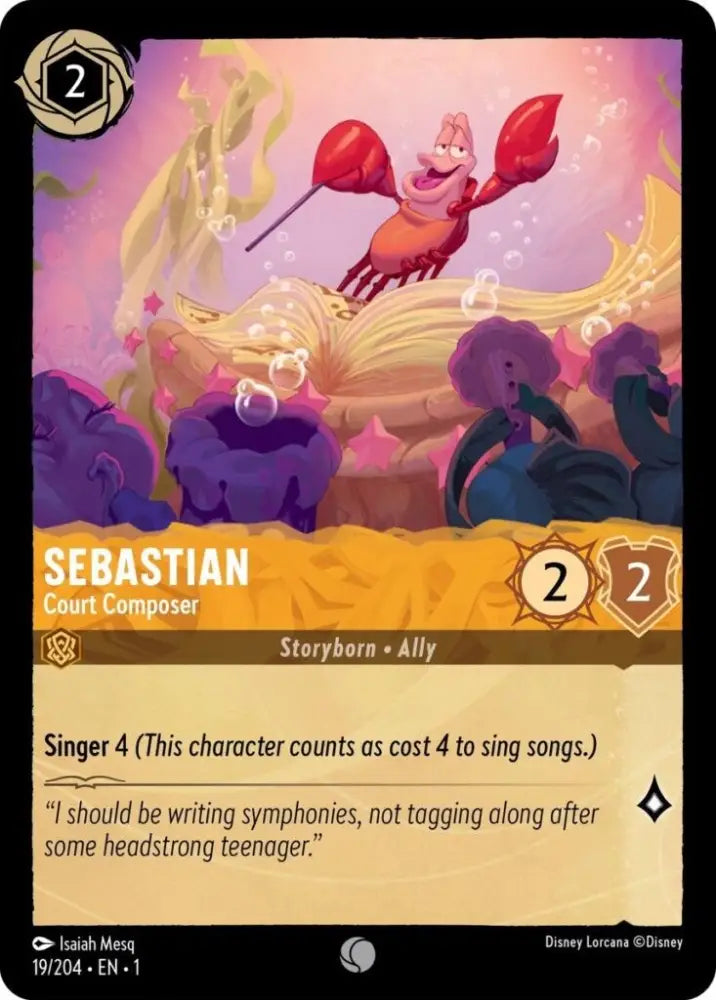 Sebastian - Court Composer (19/204) [The First Chapter] - Lorcana Single