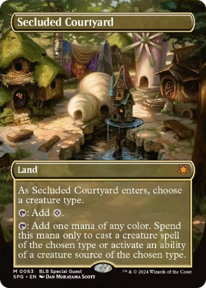 Secluded Courtyard (Borderless) [Bloomburrow Special Guests] - MTG Single