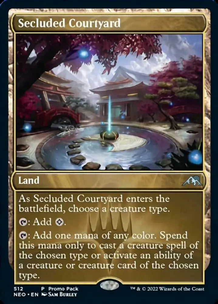 Secluded Courtyard (Promo Pack) [Kamigawa: Neon Dynasty Promos] - MTG Single