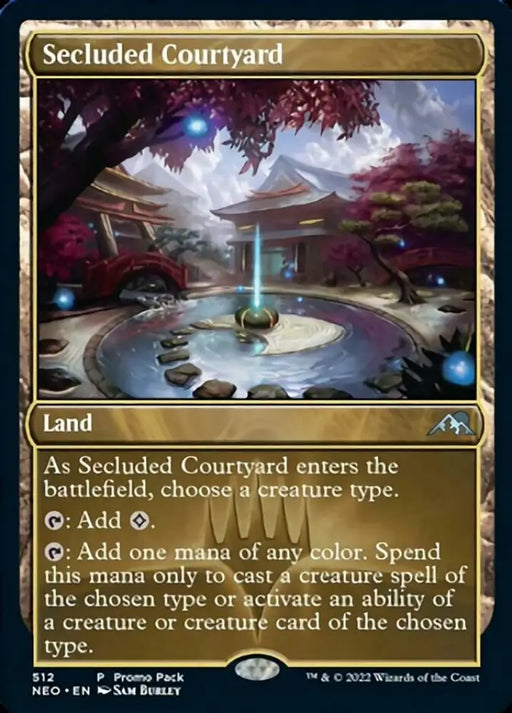 Secluded Courtyard (Promo Pack) [Kamigawa: Neon Dynasty Promos] - MTG Single