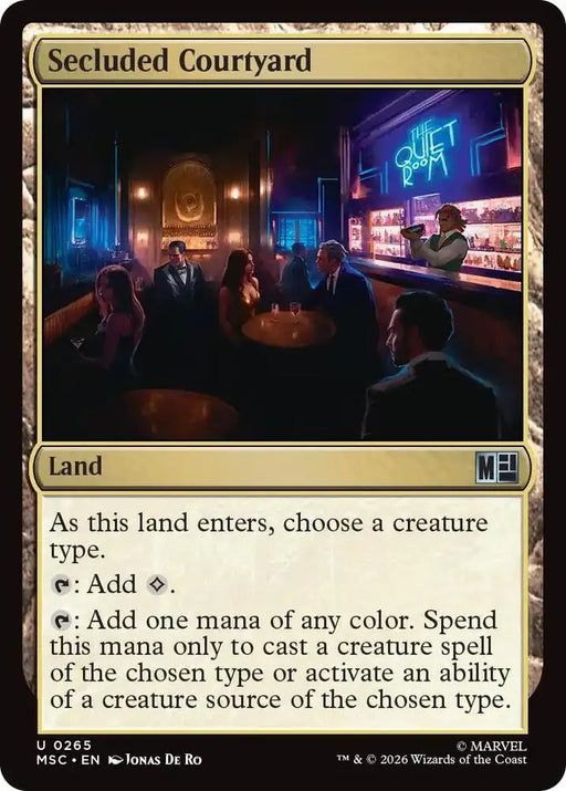 Secluded Courtyard (Surge Foil) (265) [Marvel Super Heroes Commander]