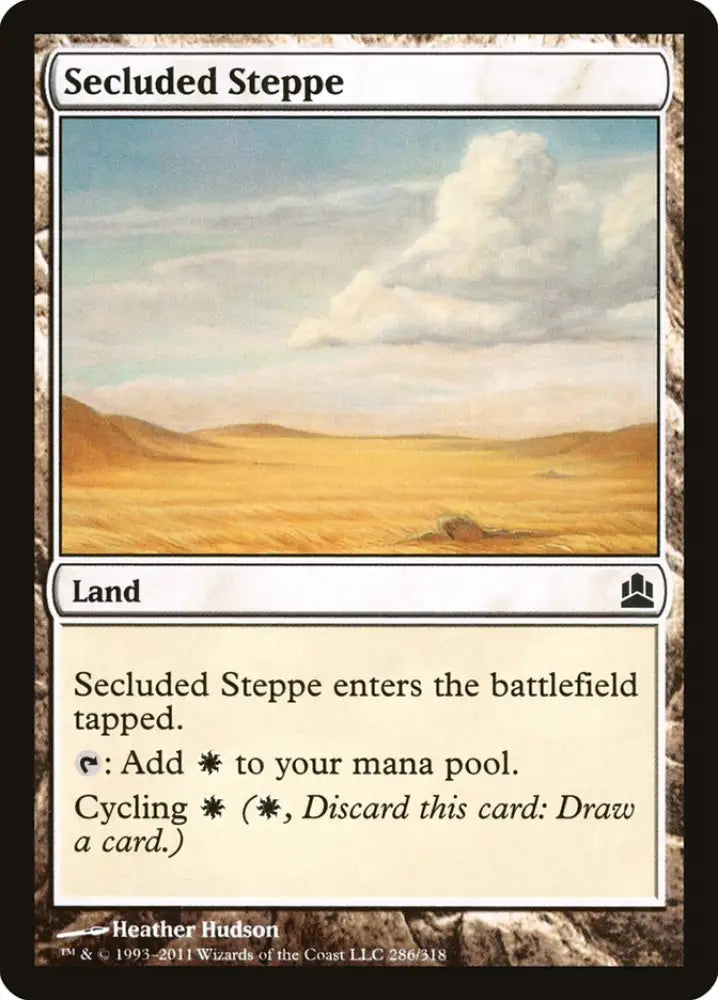 Secluded Steppe [Commander 2011] - MTG Single