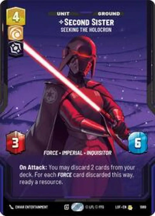 Second Sister - Seeking the Holocron (Prestige Foil) (1069) [Legends of the Force]