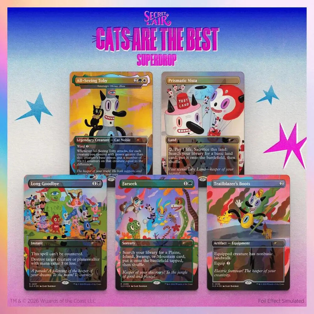 MTG Toby’s Journey by Gary Baseman Foil Secret Lair Drop Tobys Journey By Gary Baseman Traditional Foil