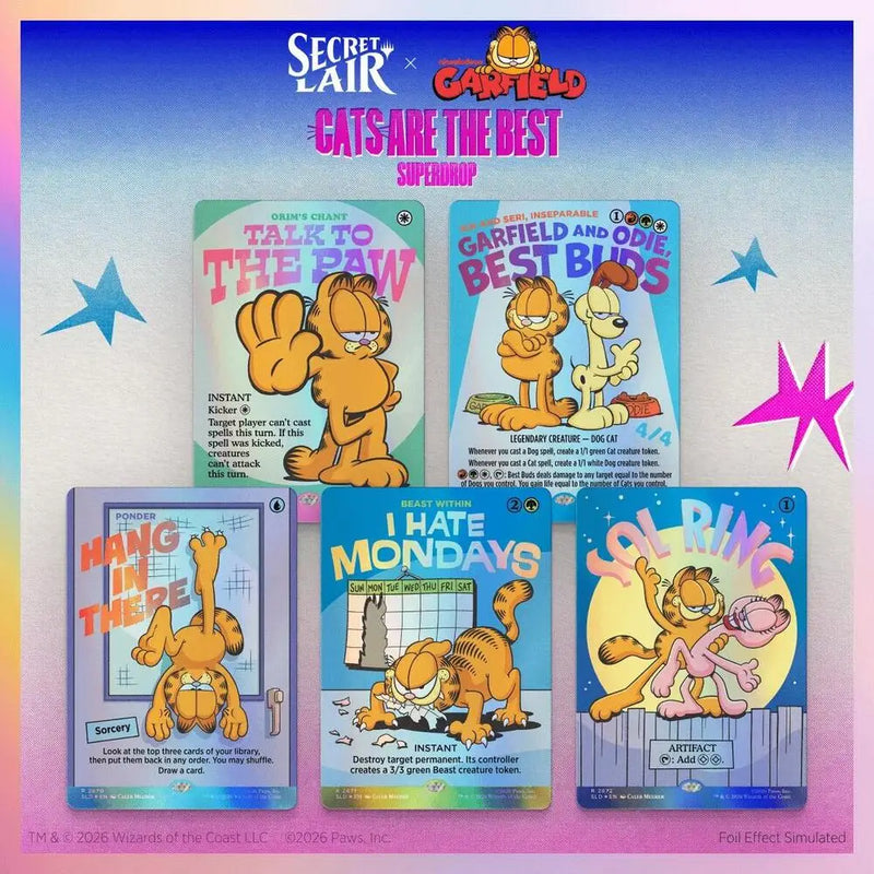 Secret Lair Drop Secret Lair x Garfield Motivationally Challenged Traditional Foil Edition - Magic: The Gathering Sealed
